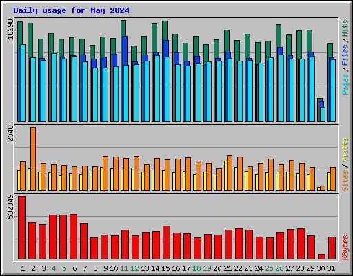 Daily usage for May 2024
