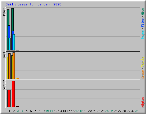 Daily usage for January 2026