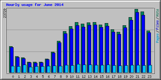 Hourly usage for June 2014