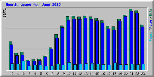 Hourly usage for June 2015