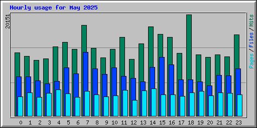 Hourly usage for May 2025